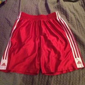 Red Men's Adidas shorts